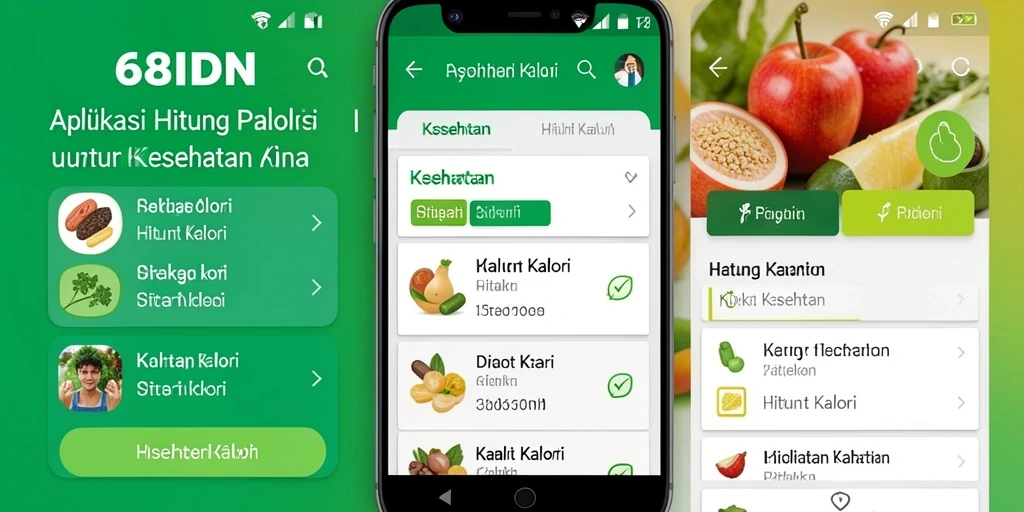 Screenshot utama 68IDN menampilkan antarmuka hitung kalori yang sederhana dan informatif.