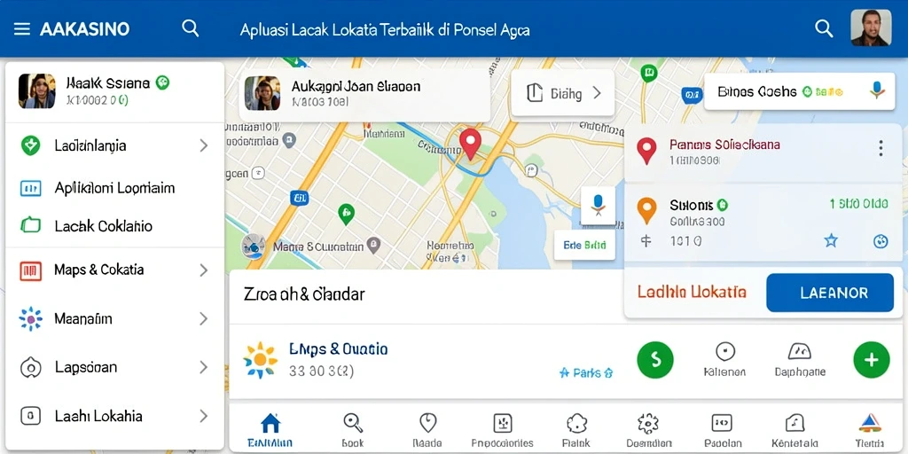 Antarmuka AAKASINO menampilkan fitur lacak lokasi dengan jelas dan informatif.