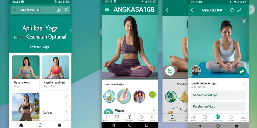 Antarmuka aplikasi Yoga ANGKASA168 yang ramah pengguna.