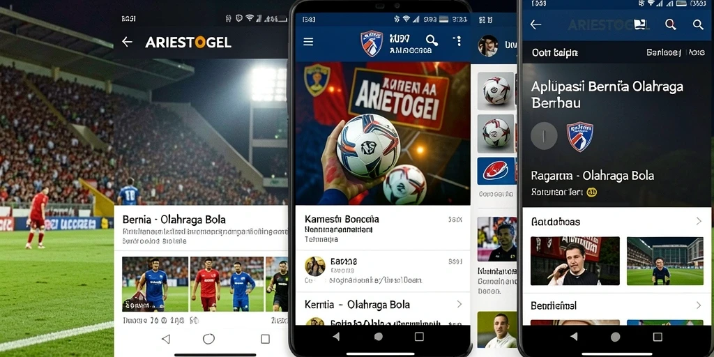 Tampilan utama ARIESTOGEL dengan berita olahraga bola terkini.