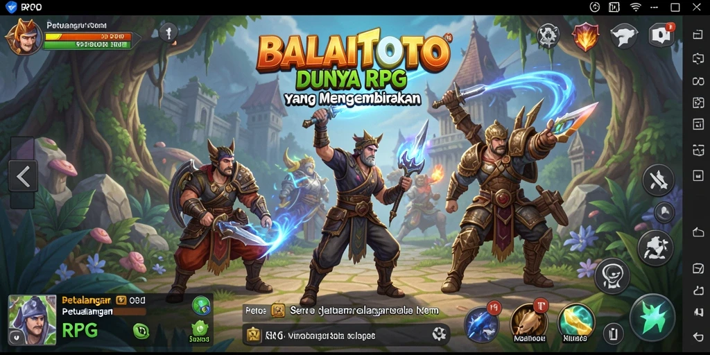 Tampilan antarmuka RPG BALAITOTO yang menawan dan interaktif.
