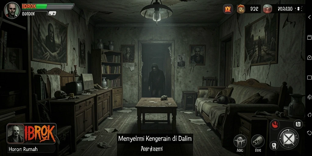 Tampilan antarmuka <strong>IDROK</strong> yang misterius dan menegangkan.