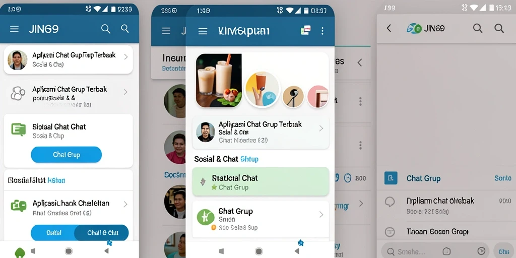 Tampilan antarmuka JIN69 dengan fitur Chat Grup yang interaktif.