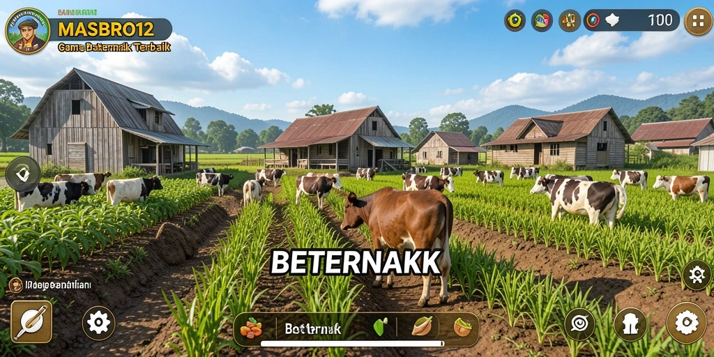 Antarmuka menarik dari game Beternak MASBRO12