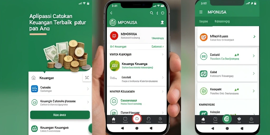 Antarmuka MPONUSA yang sederhana dan efisien untuk Catatan Keuangan.