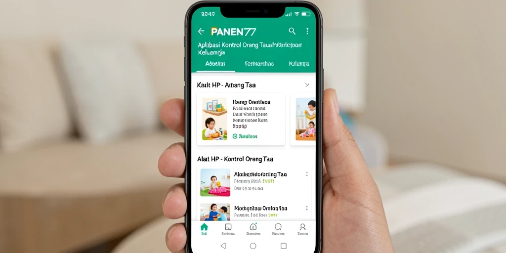 Antarmuka user-friendly PANEN77 untuk kontrol orang tua.